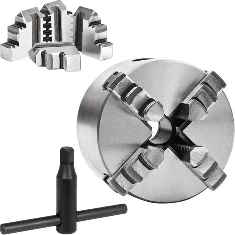 Mandrin de tour auto-centrant à 4 mâchoires 80 mm Acier CFW112709 (1/5)