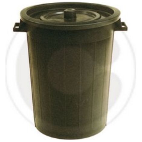 Poubelle d'extérieur en plastique antichoc 75L – Dimensions 44x63 cm – Sans couvercle pour jardinage professionnel – ICS