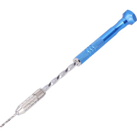 Perceuse manuelle pour la sculpture de bijoux, outil de perçage et de poinçonnage en acier inoxydable bleu pour le travail du bois (1/5)