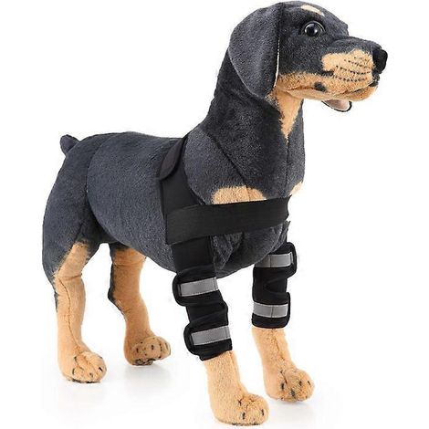 Genouillères noires (S) pour animaux de compagnie, protège-pattes pour chien, protection pour les pattes de chien, pansement pour plaie chirurgicale pour chien (1/5)