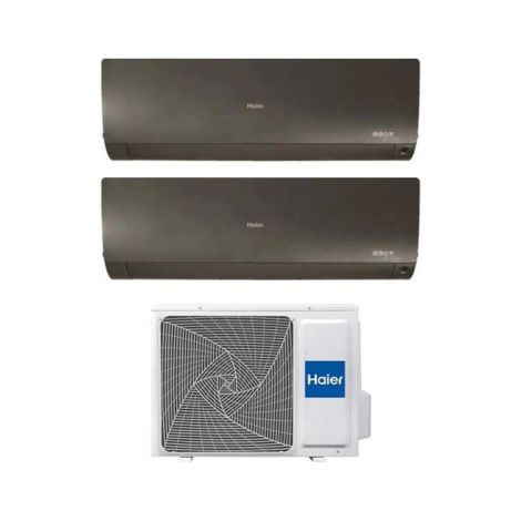 Haier Climatizzatore Dual Split Serie Expert Nero 7+15 Con 2U50S2SM1FA-3 Inverter Wi-Fi Classe A+++