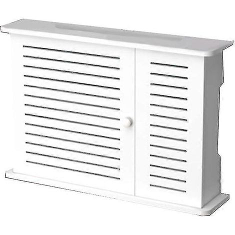 Boîtier pour routeur Wi-Fi sans fil, boîte en bois, câble et support mural pour prise murale, étagère - simple (1/5)
