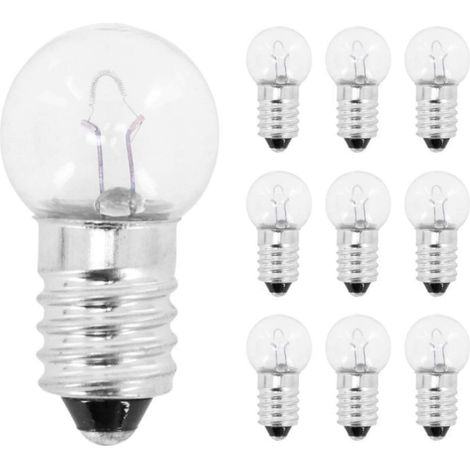 Cyclingcolors – Lot de 10 ampoules E10 6V 6W – Culot 10mm à visser – Utilisation universelle pour cyclomoteurs, scooters, motos et vélos (1/2)