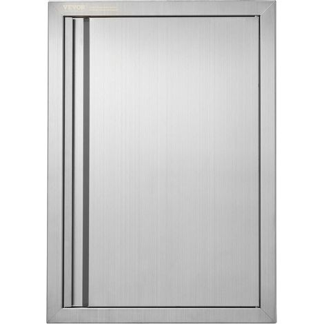 Porte d'Accès Barbecue Encastrable 432x610 mm Cuisine Extérieure Inox avec Poignée Encastrée pour Îlot (1/5)