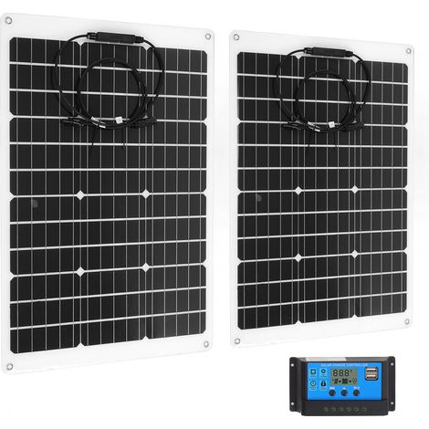 140W Wasserdichtes monokristallines flexibles Solarpanel-Set mit Verpolungsschutz und 12V-Batterieladegerät, zur Verwendung in Wohnmobilen und Vans (1/5)