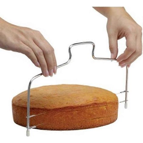 Coupe-pain double réglable, en acier inoxydable, pratique et élégant, accessoire de pâtisserie.-AquaForge