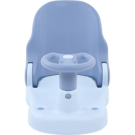 Siège de bain pour bébé antidérapant, réglable et sécuritaire, pour nourrissons et tout-petits (bleu) (1/5)