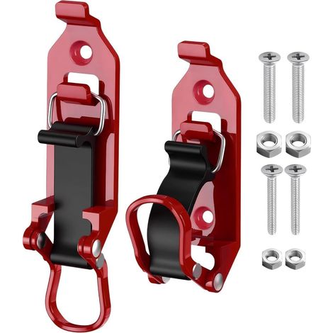 Lot de 2 porte-pelles pour barres de toit Support en métal lourd pour pelle, hache et outils Accessoires tout-terrain pour camions, VUS et camionnettes Support de pelle mural à dégagement rapide (1/5)