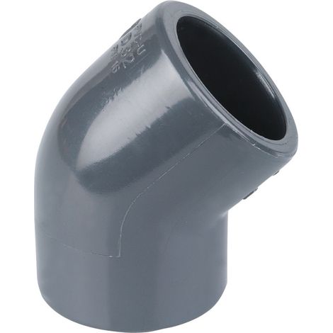 Codo de PVC a presión para pegar 45° de 50 mm