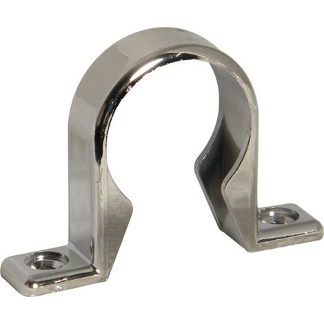 FloPlast Chrome Effect Waste Pipe Clips 40mm - Pack of 3 (1/2)