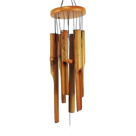 Bambus-Windspiel, 97 cm, für drinnen und draußen, zum Aufhängen, dekoratives Windspiel