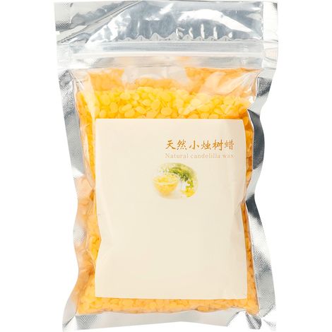 Cire de candelilla naturelle 100g, matière première cosmétique pour baume à lèvres et rouge à lèvres DIY, cire végétale manuelle. (1/5)