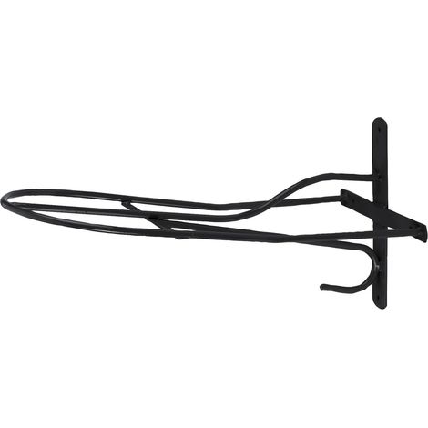 Portasella a muro in metallo 54 cm Nero cavallo box (1/3)