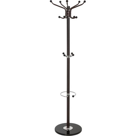 Perchero de metal con paraguero y 5 ganchos D36X172h cm