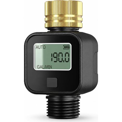 Compteur d'eau Numérique D'extérieur, 3/4 Pouce 4 Modes Débitmètre Eau (1/5)
