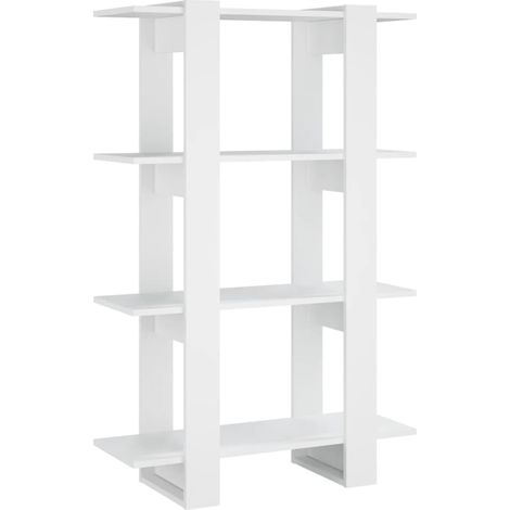Bücherregal/Raumteiler Weiß 80x30x123,5 cm vidaXL