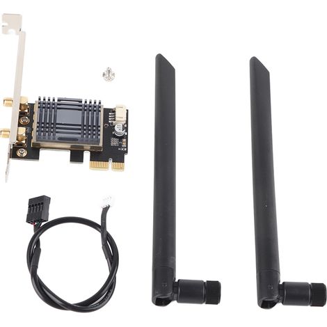 Carte WiFi PCI‑E Bluetooth 4.0 2.4GHz/5GHz 300Mbps avec Antennes 5dBi pour Windows 7/8/10 (1/5)