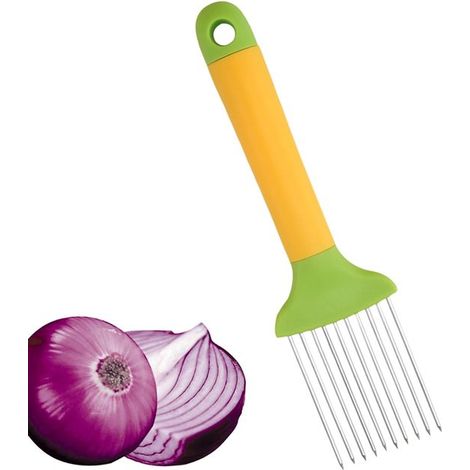 Affetta cipolle per la cucina, con impugnatura sicura, strumento multifunzionale da cucina  Affetta frutta e verdura  Per patate, pomodori, avocado, uova e carne (1/2)