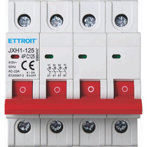 ETTROIT Interrupteur Sectionneur 380V 4P 125A DIN - JX449800 (1/4)