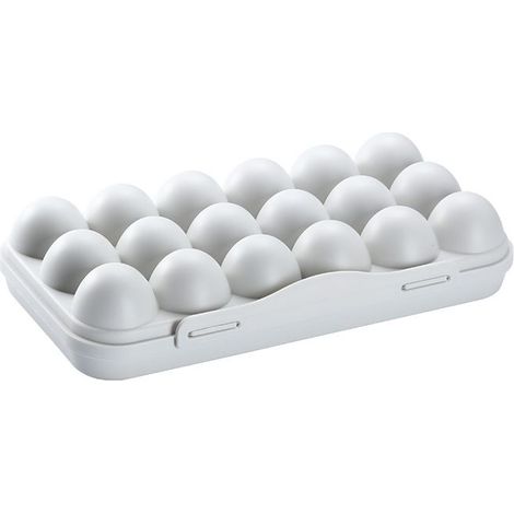12 Grilles Boîte de Rangement des Oeufs avec Couvercle, 12 Grille Boite Oeuf Boîte à Oeufs en PP Plateau à Œufs Support à Œufs pour 12 Œufs Conteneur de Stockage d'oeufs (1/5)