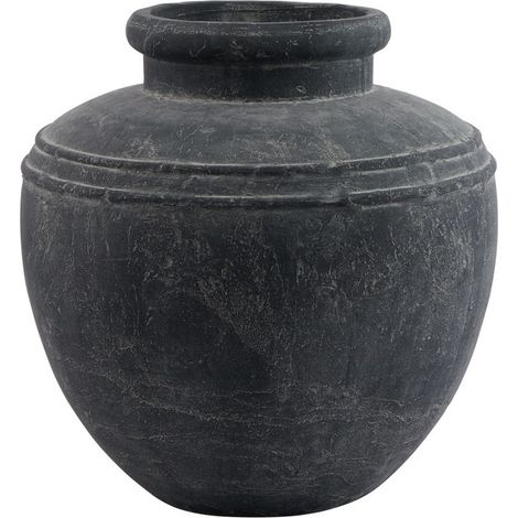 Amalfi Large Water Pot - Ceramic - L37 x W37 x H39 cm - Grey