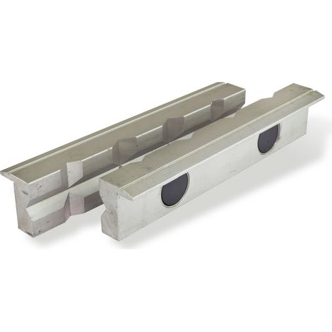 Alu Schutzbacken Prismenbacken Schonbacken 150 mm magnetisch für Schraubstock