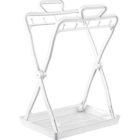 Égouttoir à poubelle pliable avec plateau, support pour sacs poubelle, étagère de rangement portable pour sacs poubelle (1/5)