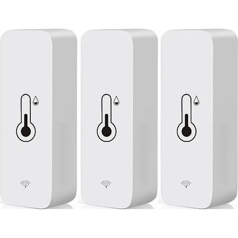 3x Capteur de température et d'humidité intérieure Tuya WiFi, thermomètre et hygromètre (environ) (1/5)
