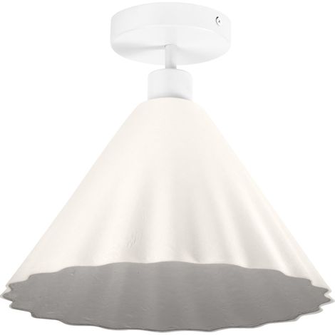 OSRAM Plafonnier Decor Pulp blanc en métal et papier mâché, E27, 310 mm de diamètre, abat-jour en matériau recyclé, durable grâce à sa source lumineuse remplaçable, montage facile (1/5)