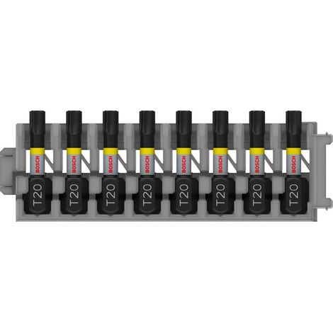Bosch Accessories 2608522380 2608522380 Kit di punte per trapano avvitatore Impact Control, 8 pezzi, con T20, 25 mm 25
