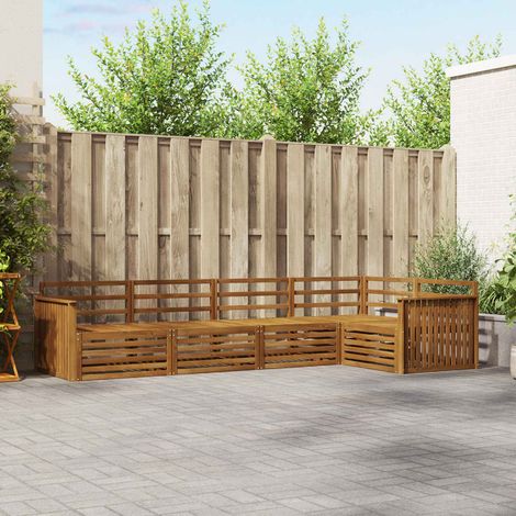 Outdoor-Sofagarnitur 5 pcs Natur Massivholz Akazie (1/5)
