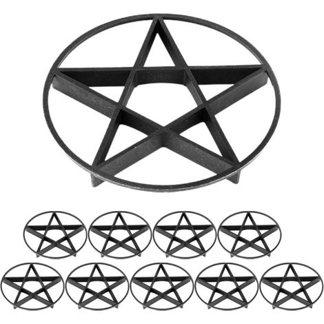 Set of 10 Large Breathable Plastic Plant Risers, Round Mats for Flower Pots, Root Rot Prevention Support, Practical Accessory for Garden and (1/5)