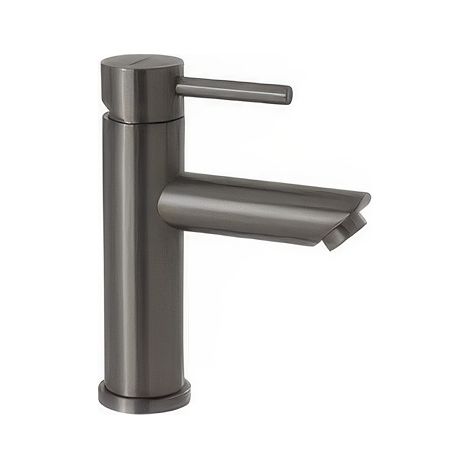 Miscelatore Lavabo Basso Gedy Garda Gun Metal in Acciaio Inox AISI 304 con Bocca Fissa