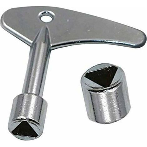 Set of 2 keys triangular of 9 mm with switch to key triangular for ascenseur electric to gas emergency (1/5)
