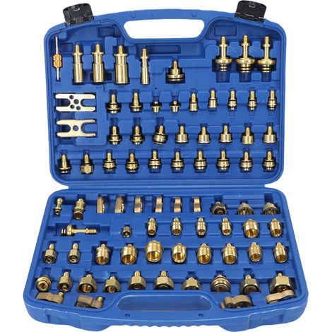 Kit de Test de Fuite CA Automobile 81 Pièces, Outils de Détection de Fuite CA en Laiton pour Une Réparation Précise des Systèmes Automobiles, Détection Rapide des pour Les Modèles de (1/5)