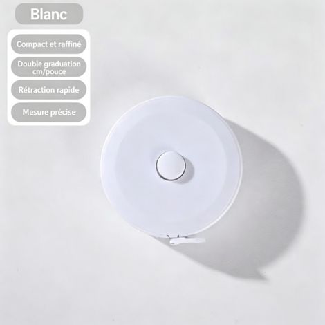 Mini ruban souple 2m précis maison couture multi-usage,blanc