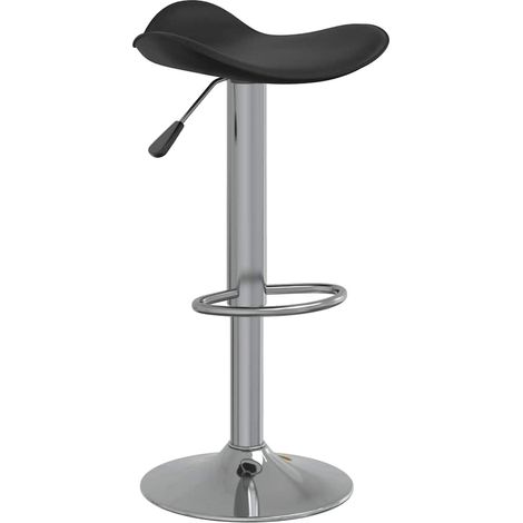 Maison Exclusive - Barhocker Schwarz Verchromter Stahl und Kunstl (1/5)
