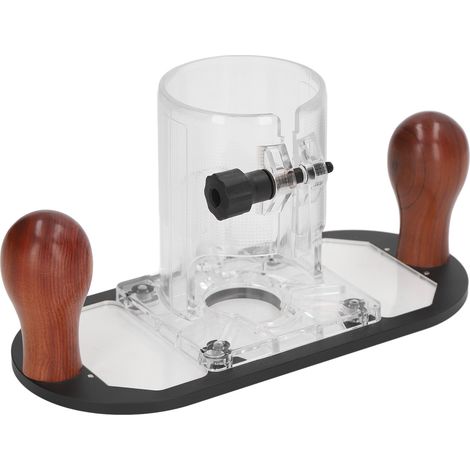 Machine à rogner à base inversée modifiée, couvercle transparent, petite fraiseuse pour le travail du bois, accessoires pour machine à graver, sculpture, fraisage et rainurage multifonctionnels (1/5)