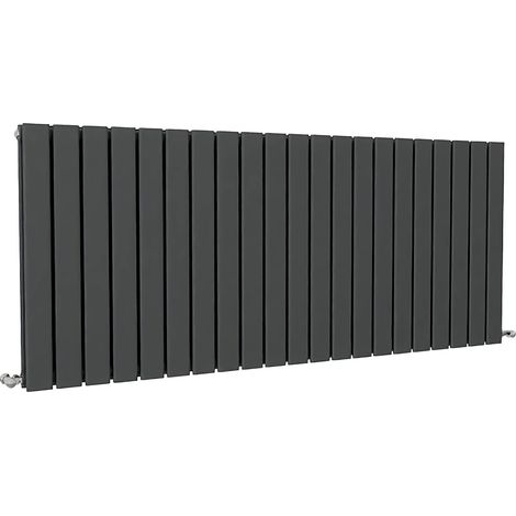 SKY Bathroom Flat Panel Radiator Horizontal 600x1428mm Double Anthracite