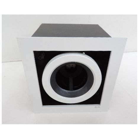 Spot encastré blanc mat 122X122mm orientable lampe GU5.3 12V (non incl) sans transfo IP20 Battery Trim Small 1L FLOS 04.6021.20