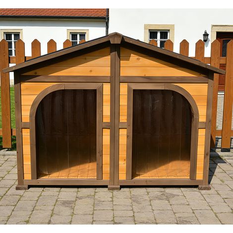Niche À Chien Double Toit Shingle Noir Taille Xl (1/5)
