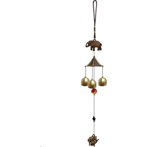Décoration murale de style antique pour la maison, en forme d'éléphant, clochette de jardin (1/4)