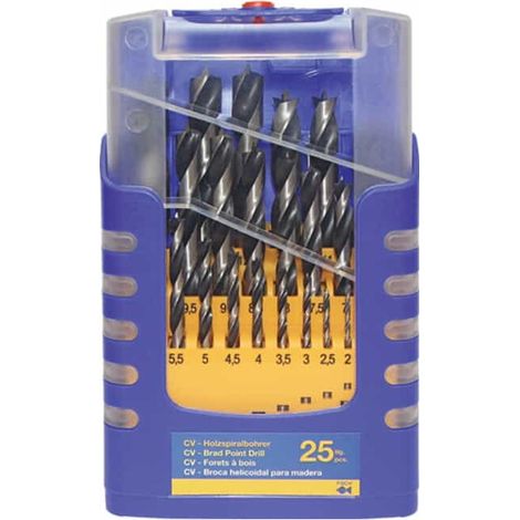 FISCH Holzspiralbohrersatz 012K 25tlg. - 0120025K01 (1/2)