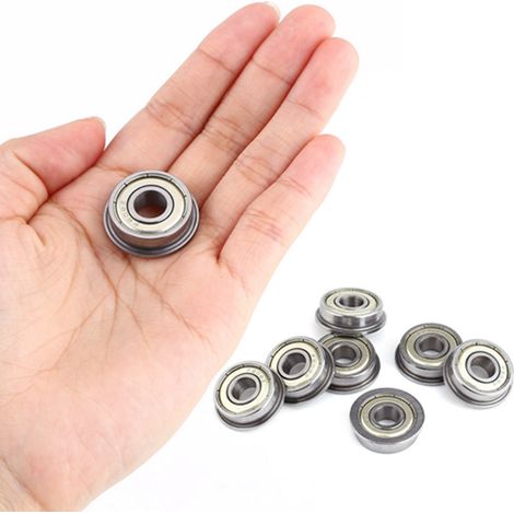10 pièces Roulements à Billes Miniatures Acier Blindés à Bride F608Z 8x22x7mm (1/5)