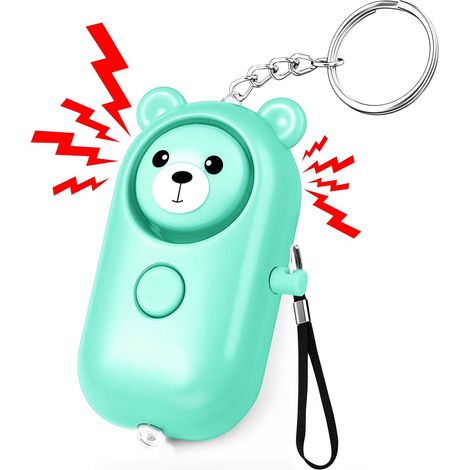 Alarme de sécurité portable, sirène d'urgence 130 dB, alarme personnelle à lumière LED, pour adultes et enfants, verte (1/5)