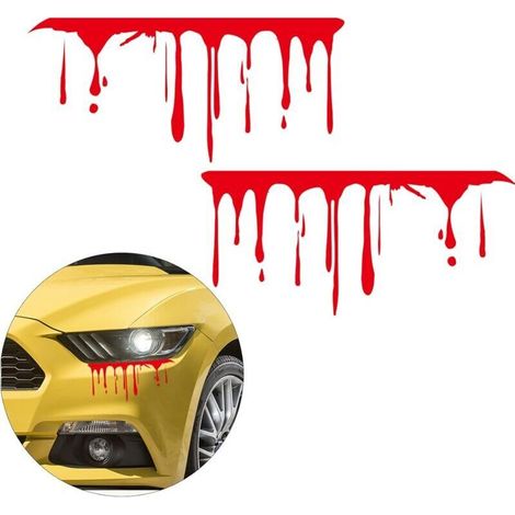 Bloodstain Stickers: You will receive 2 stickers for your car. These decorative stickers depict the shape of dripping blood and will make your car look even more beautiful. (1/4)