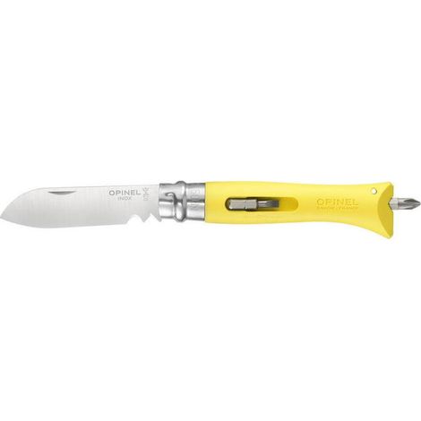 Opinel n°9 Bricolaje cuchillo plegable multifunción amarillo (1/4)