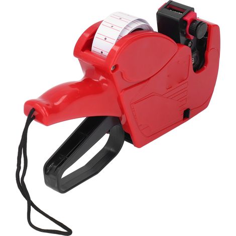 Étiqueteuse manuelle 8 chiffres, appareil portable d'impression de prix pour magasin, usine, entrepôt, rouge (1/5)
