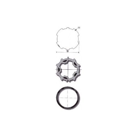 SOMFY Adaptation Roue + Couronne Zf54 (d50) (lot De 10)