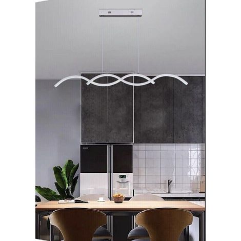 Lampadario Led a Sospensione da soffitto illuminazione Design Moderno 25w twistLuce Bianca Fredda 6500k (1/5)